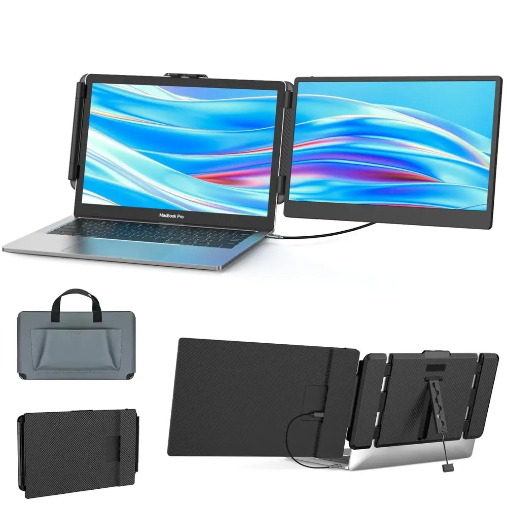 14 Inch FHD 1080P IPS Portable Monitor, Laptop Screen Extension for 13-17.3 Inch Laptop/Mobile Phone/PC/Xbox/PS/Switch/MacBook
