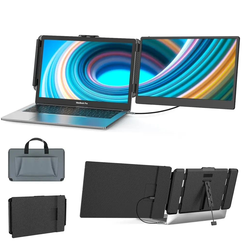 14 Inch FHD 1080P IPS Portable Monitor, Laptop Screen Extension for 13-17.3 Inch Laptop/Mobile Phone/PC/Xbox/PS/Switch/MacBook