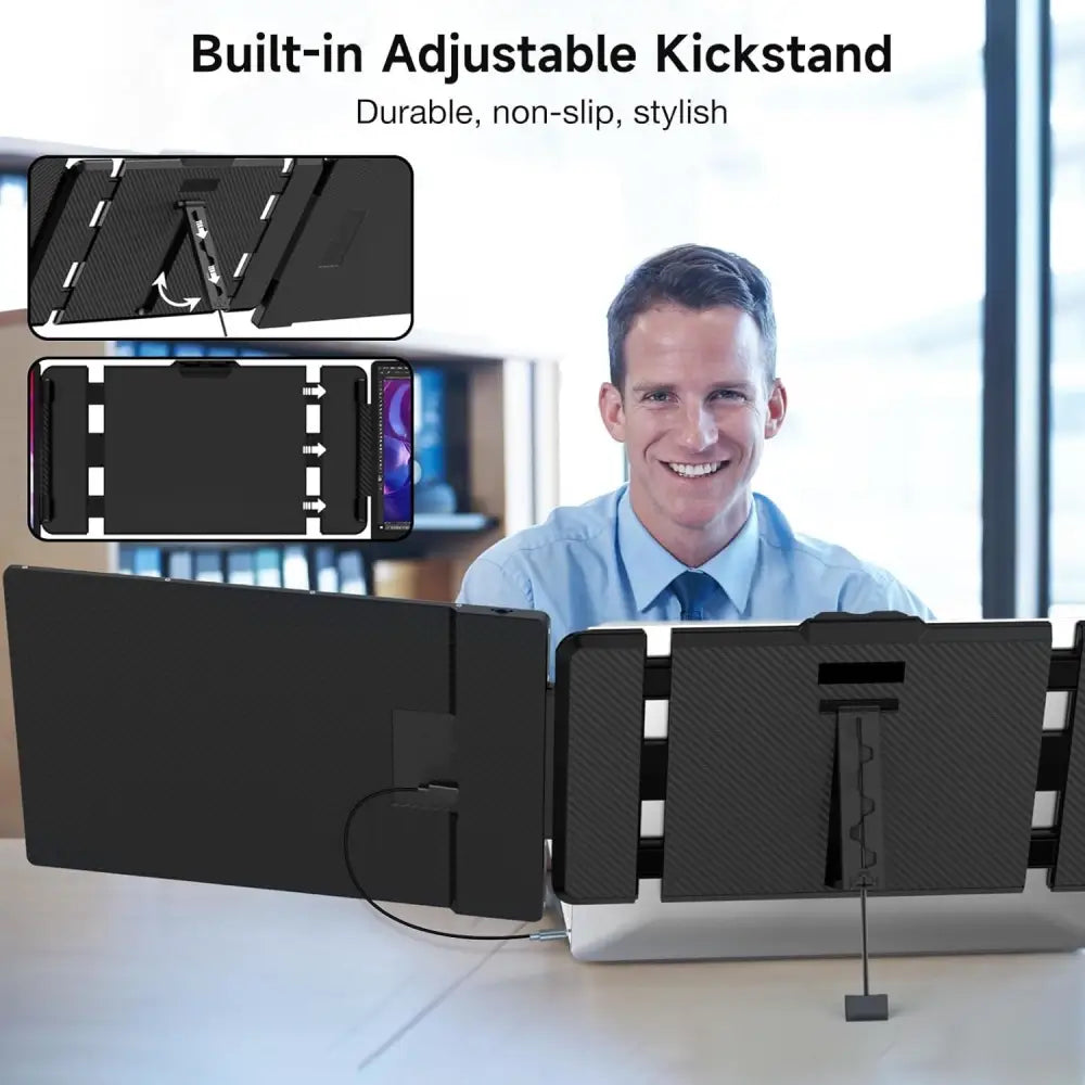 14 Inch FHD 1080P IPS Portable Monitor, Laptop Screen Extension for 13-17.3 Inch Laptop/Mobile Phone/PC/Xbox/PS/Switch/MacBook