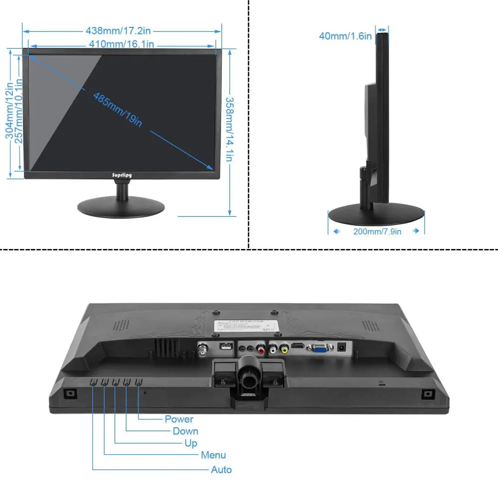 19 inch Multifunction Touch Monitor - HDMI, USB, HD
