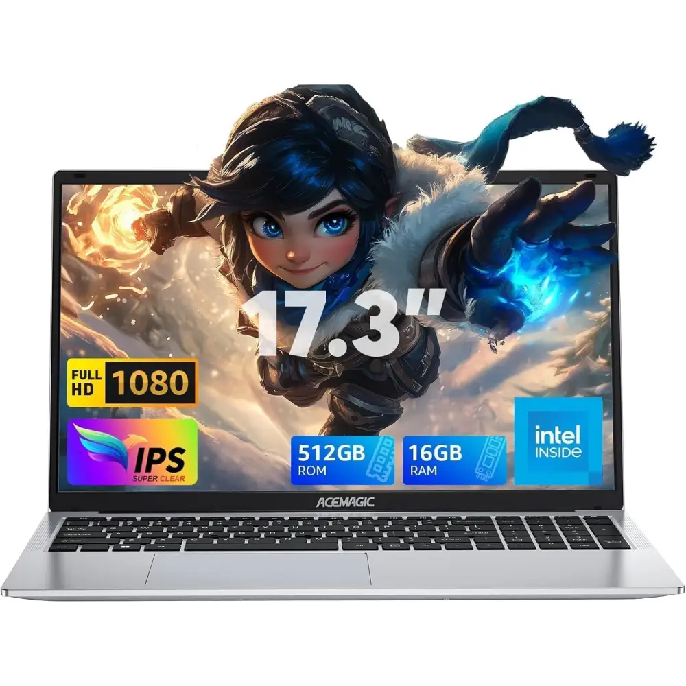 2025 ACEMAGIC Laptop lntel Twin Lake N150, 15.6 Inch FHD Computer, DDR4 16GB, SSD 512GB, Metal Housing Laptop, 2.4G/5G WiFi, BT5.0, Type_C, USB3.2, HDMI, High Performance