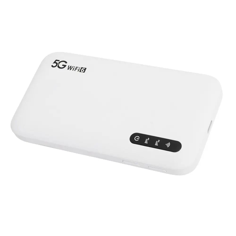 5G WiFi 6 Mobile Access Point, 6100MAh Pocket Portable Router Compatible with 16 Devices, Portable Hotspot Router with SIM Card Slot