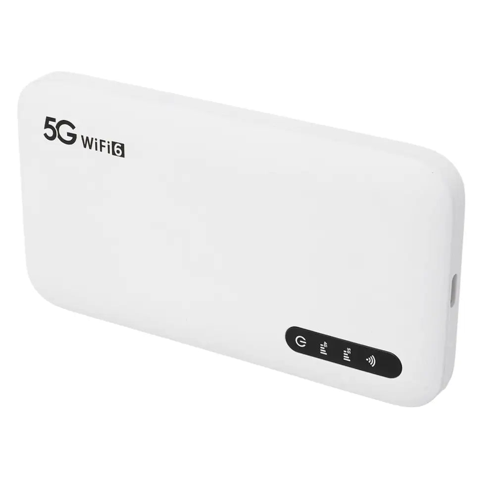 5G WiFi 6 Mobile Access Point, 6100MAh Pocket Portable Router Compatible with 16 Devices, Portable Hotspot Router with SIM Card Slot