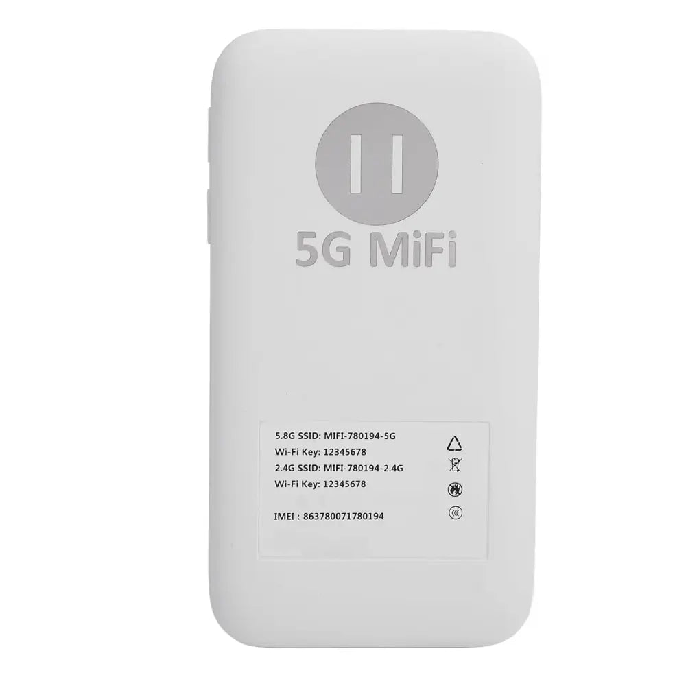 5G WiFi 6 Mobile Access Point, 6100MAh Pocket Portable Router Compatible with 16 Devices, Portable Hotspot Router with SIM Card Slot