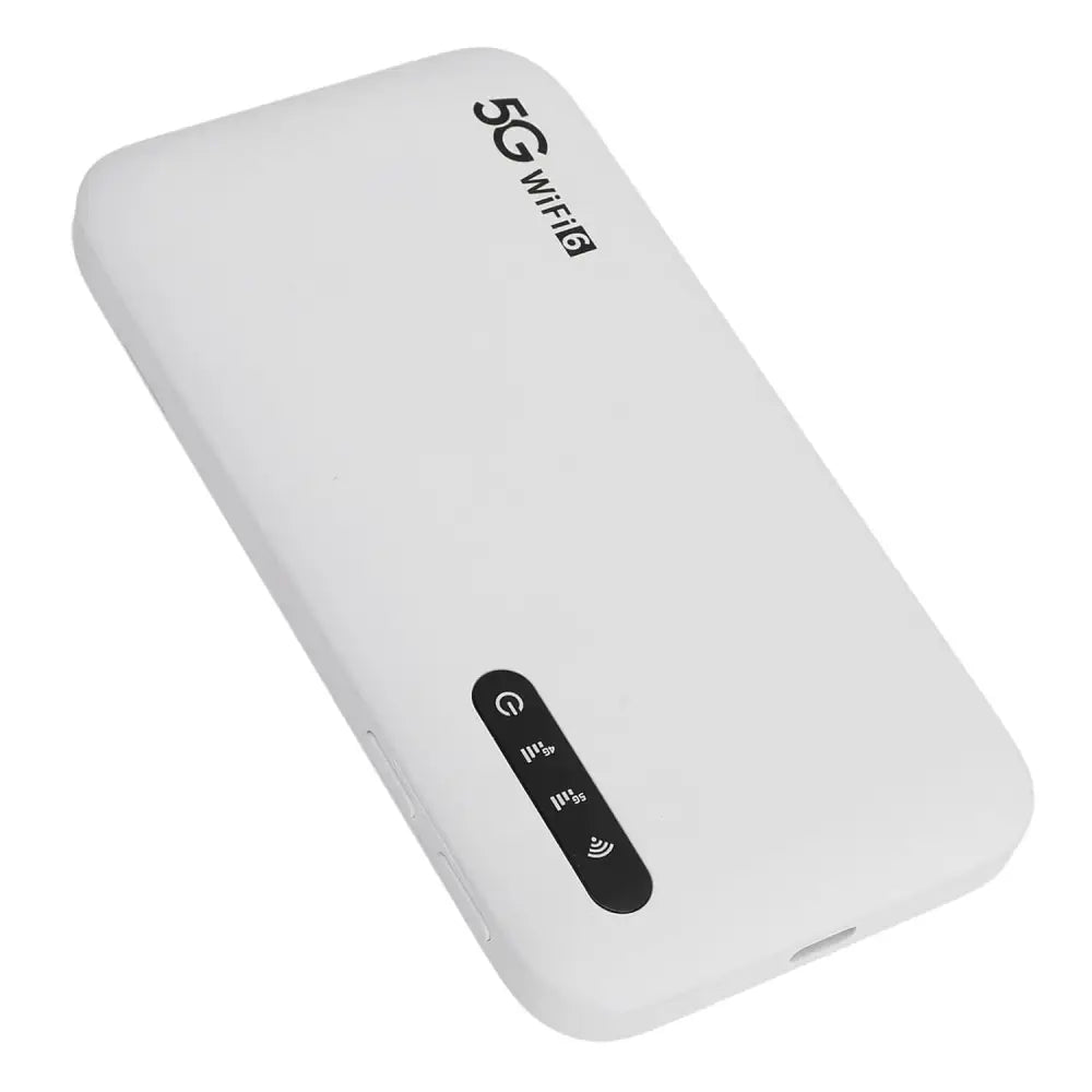5G WiFi 6 Mobile Access Point, 6100MAh Pocket Portable Router Compatible with 16 Devices, Portable Hotspot Router with SIM Card Slot