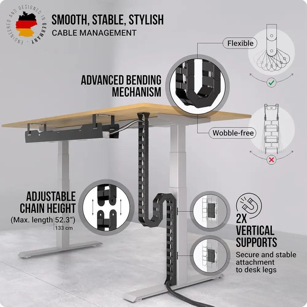 Adjustable Under Desk Cable Management