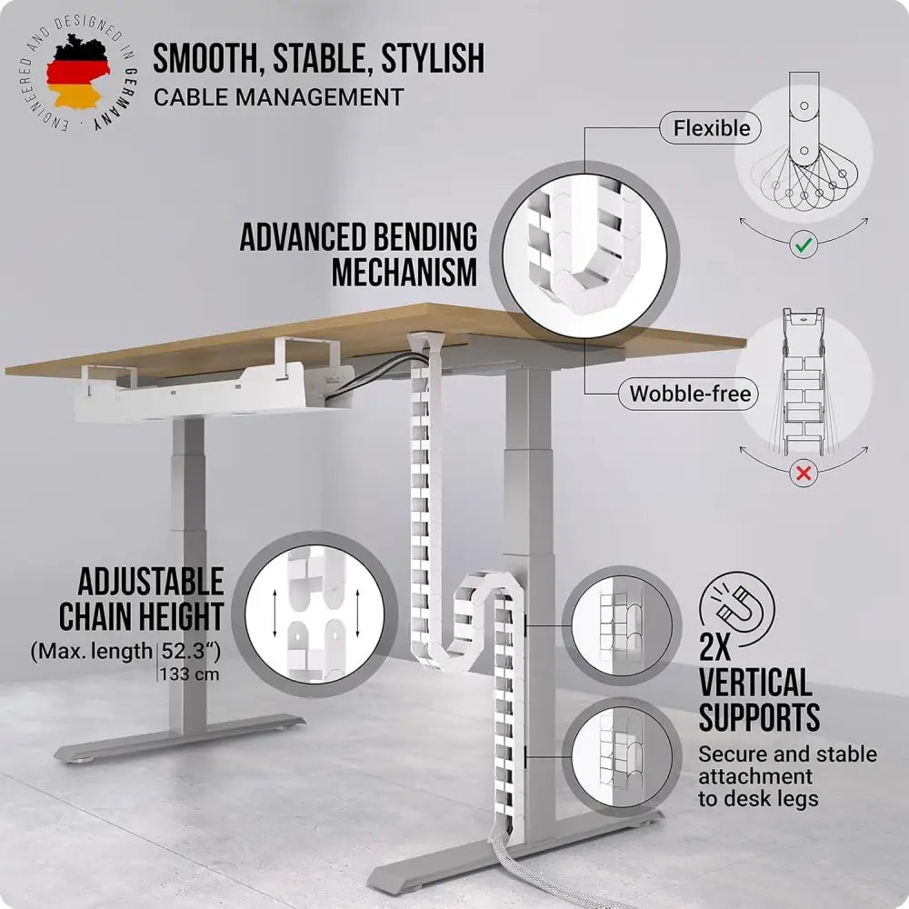 Adjustable Under Desk Cable Management