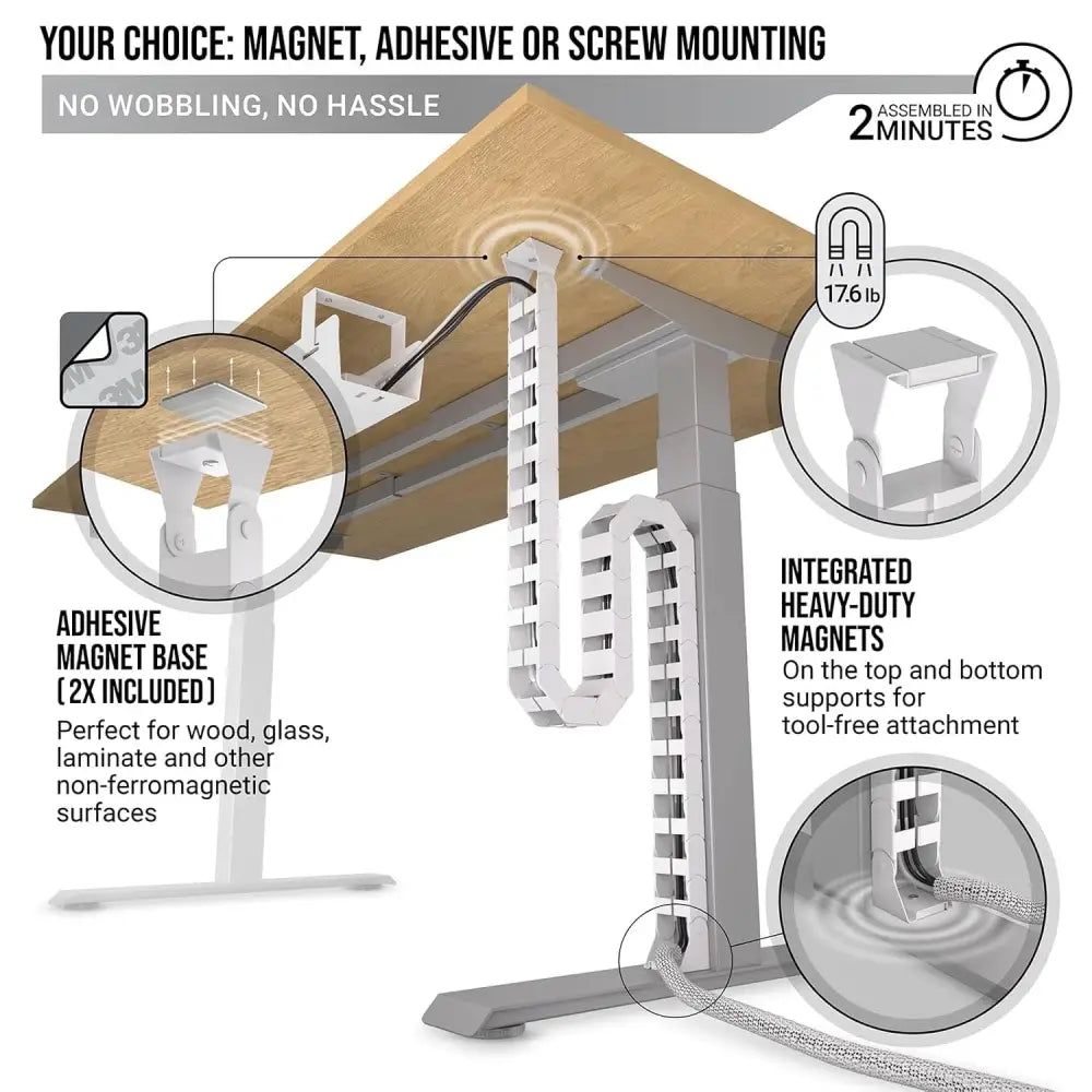 Adjustable Under Desk Cable Management