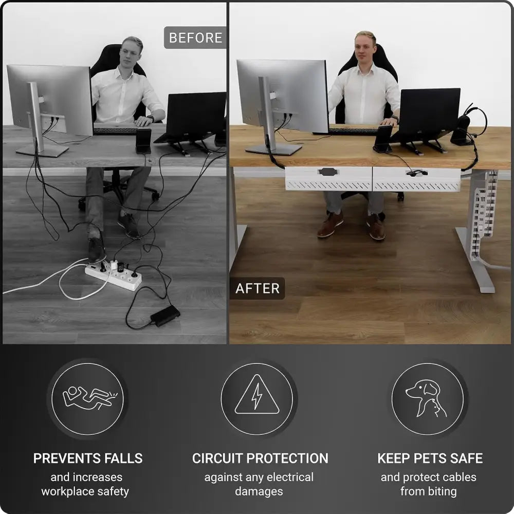 Adjustable Under Desk Cable Management