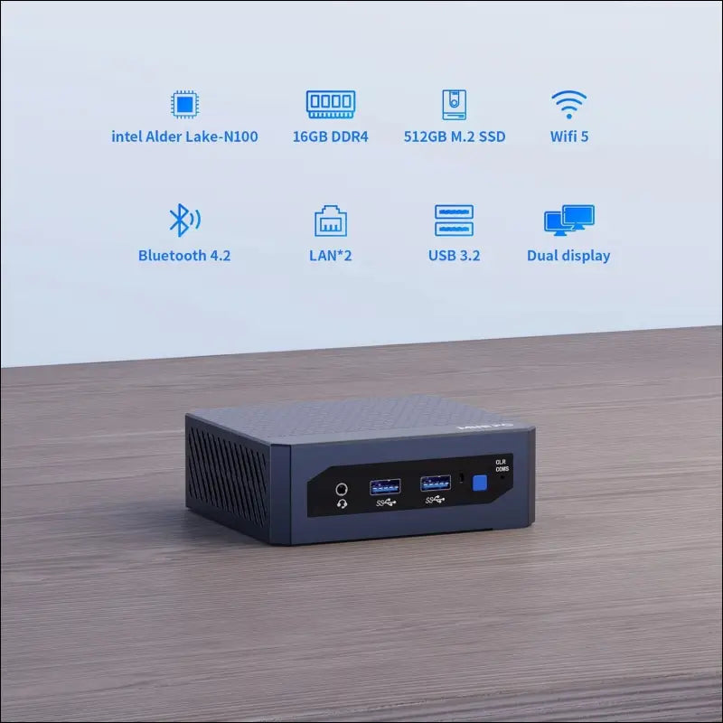 Alder Lake N100 Mini PC, 16GB RAM, 512GB SSD