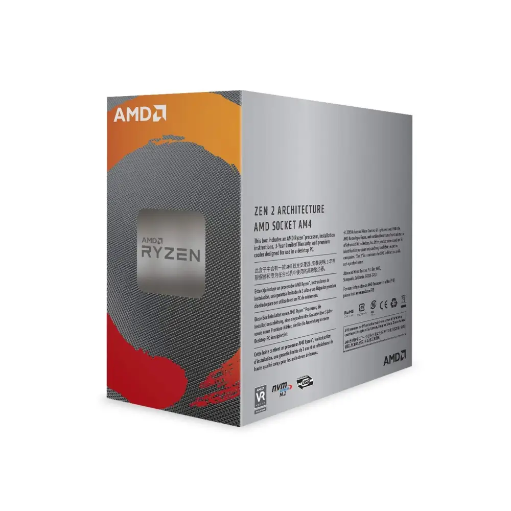 AMD Ryzen 5 3600 3.6 GHz 6-Core/12 Threads AM4 Processor with Wraith Stealth Cooler, 100-100000031BOX