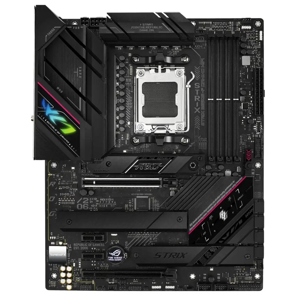 ASUS ROG Strix B650E-F Gaming WiFi AMD Ryzen AM5 ATX Motherboard, 12 + 2 Power Stages, DDR5, Three M.2 Slots, PCIe 5.0, WiFi 6E, 2.5G LAN, USB 3.2 Gen 2x2 Type-C Port, and Aura...
