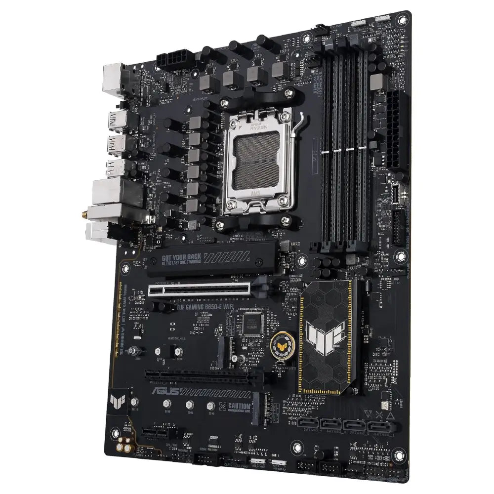 Asus TUF Gaming B650-E WiFi, AMD B650, AM5, ATX, 4 DDR5, HDMI, DP, Wi-Fi 6E, 2.5G LAN, PCIe4, 3X M.2