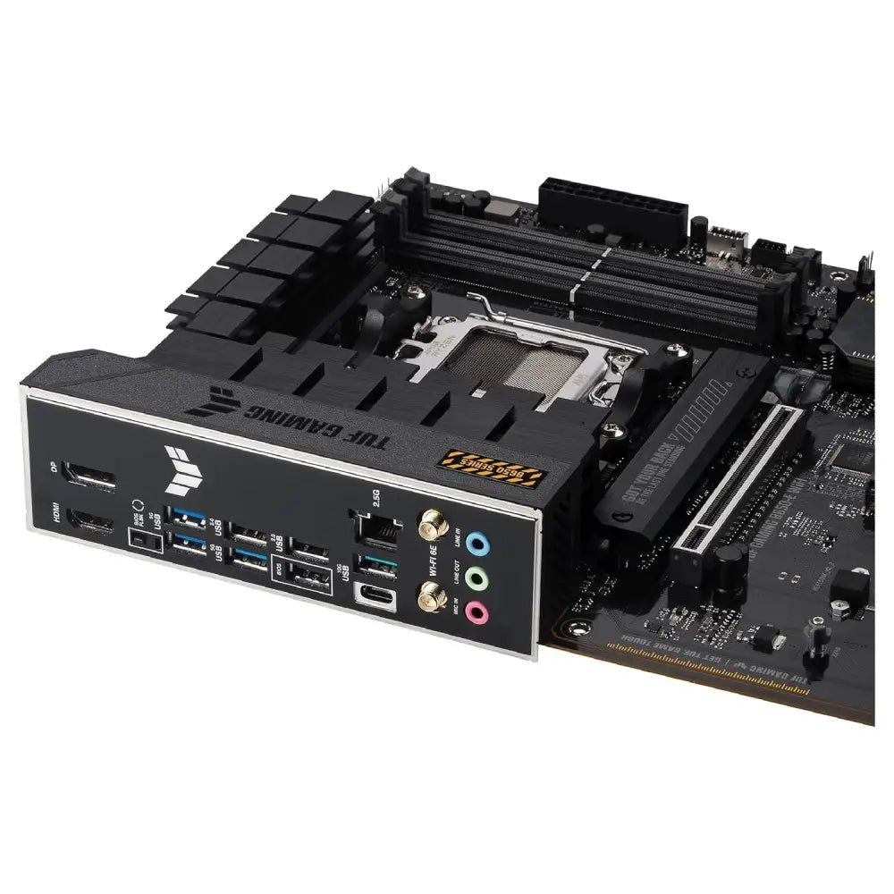 Asus TUF Gaming B650-E WiFi, AMD B650, AM5, ATX, 4 DDR5, HDMI, DP, Wi-Fi 6E, 2.5G LAN, PCIe4, 3X M.2