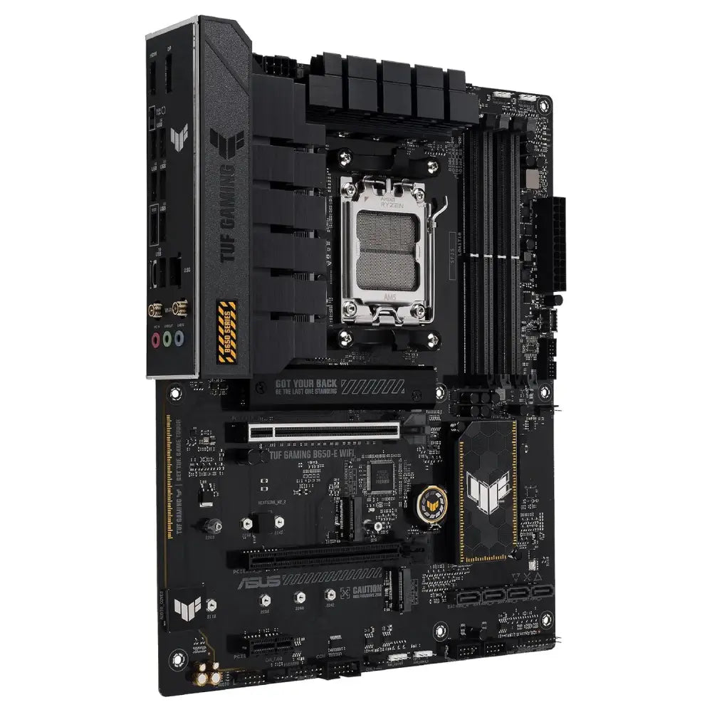 Asus TUF Gaming B650-E WiFi, AMD B650, AM5, ATX, 4 DDR5, HDMI, DP, Wi-Fi 6E, 2.5G LAN, PCIe4, 3X M.2