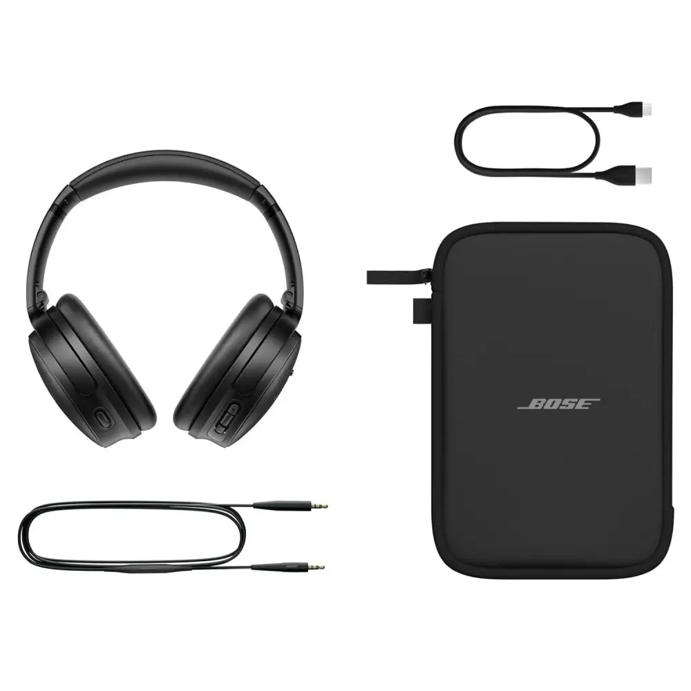 Bose QuietComfort SC Wireless Noise Cancelling Headphones, Bluetooth Over Ear Headphones with Up to 24 Hours of Battery Life, Black - Soft Case Edition