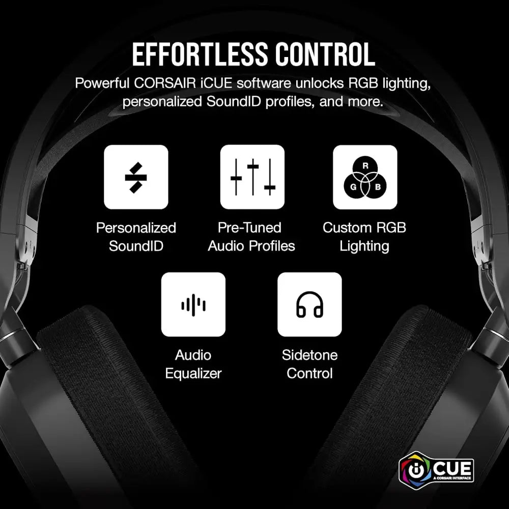Corsair HS80 MAX Wireless Multiplatform Gaming Headset with Bluetooth - Dolby Atmos - Broadcast Quality Microphone - iCUE Compatible - PC, Mac, PS5, PS4, Mobile - Steel Grey