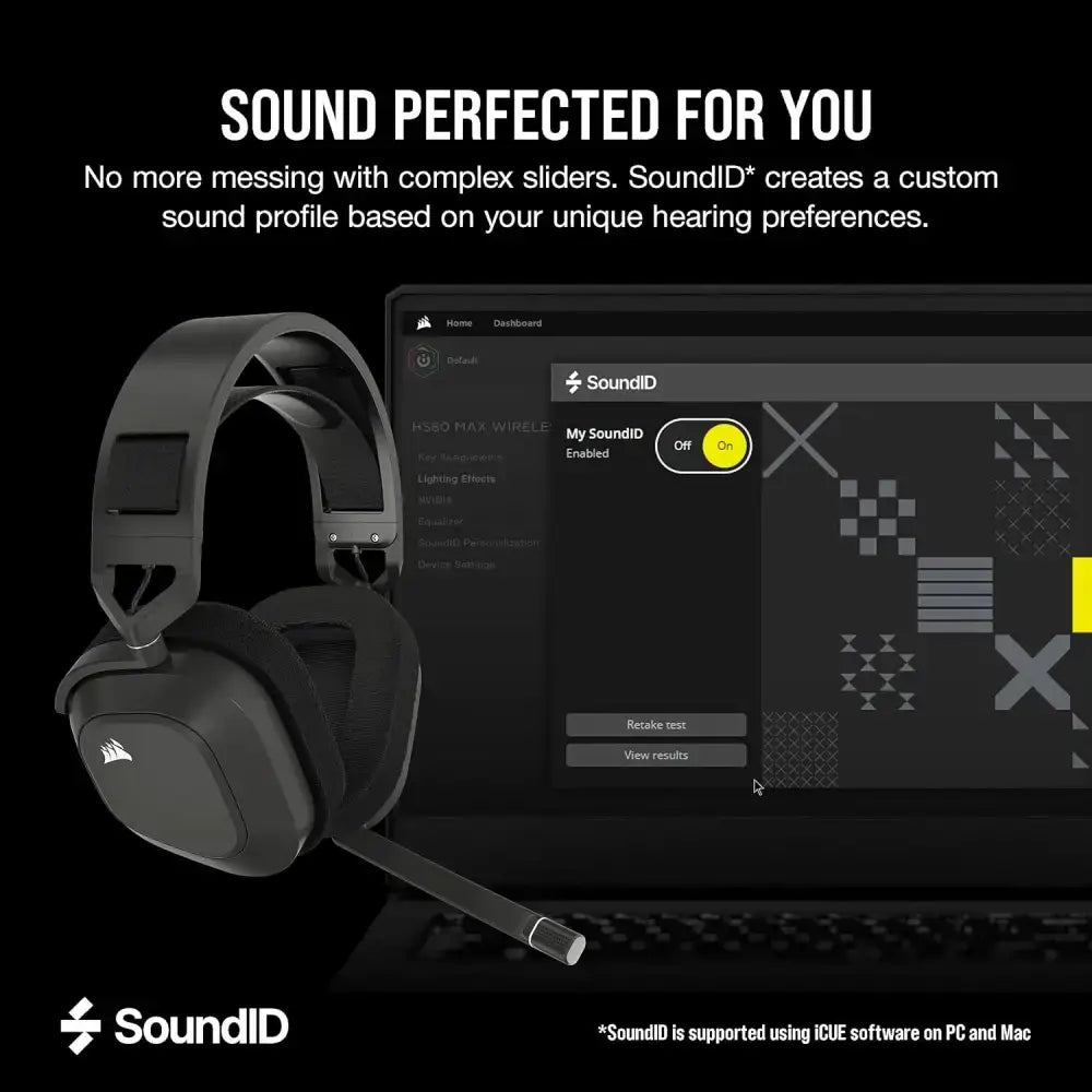 Corsair HS80 MAX Wireless Multiplatform Gaming Headset with Bluetooth - Dolby Atmos - Broadcast Quality Microphone - iCUE Compatible - PC, Mac, PS5, PS4, Mobile - Steel Grey