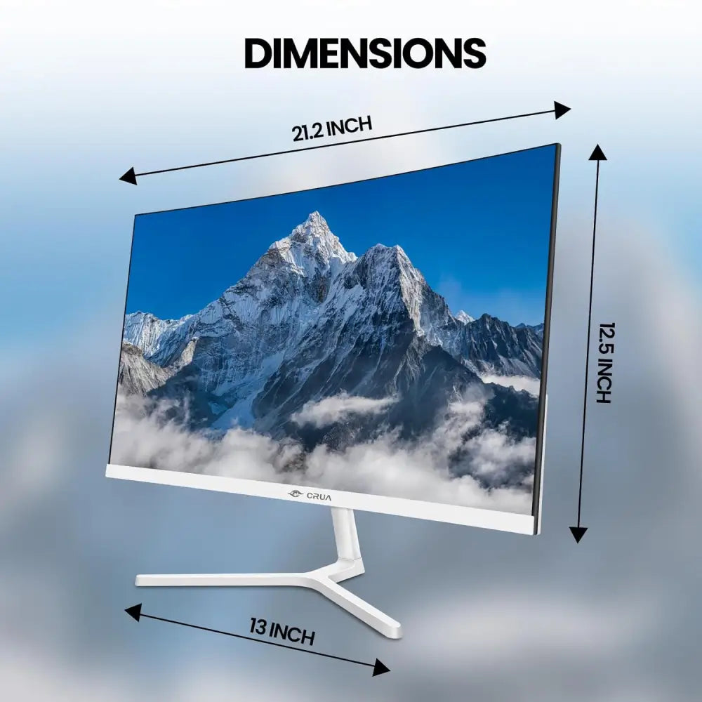 CRUA 24 Inch White Monitor, FHD(1920×1080p) 75Hz 99% sRGB Computer Monitor, LED Filter Blue Light 178° Wide Viewing Angle Curved Monitor for Home, Office and Dormitory(HDMI,...
