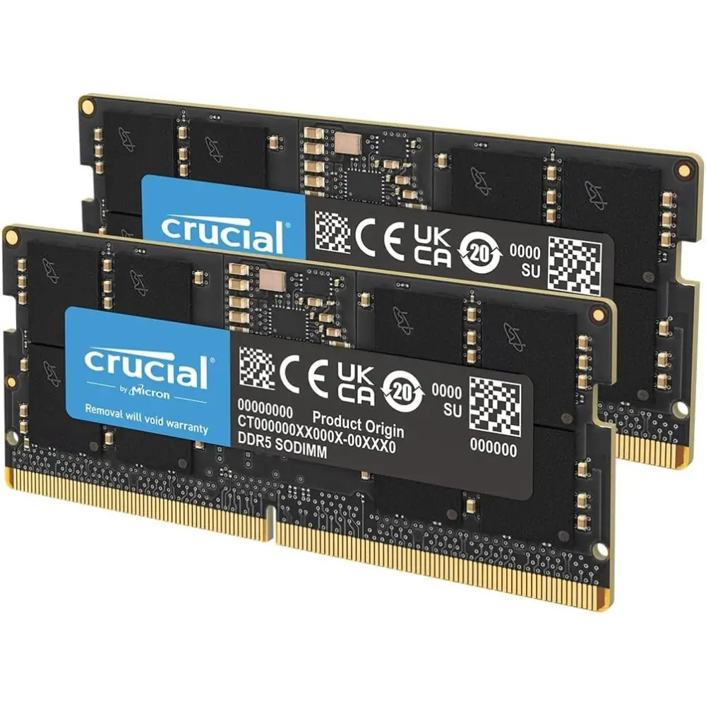 Crucial CT2K64G56C46S5 DDR5 RAM 128GB Kit (2x64GB) 5600MHz SODIMM CL46, Memory Module for Laptop/Notebook, Mini PC, High Performance RAM