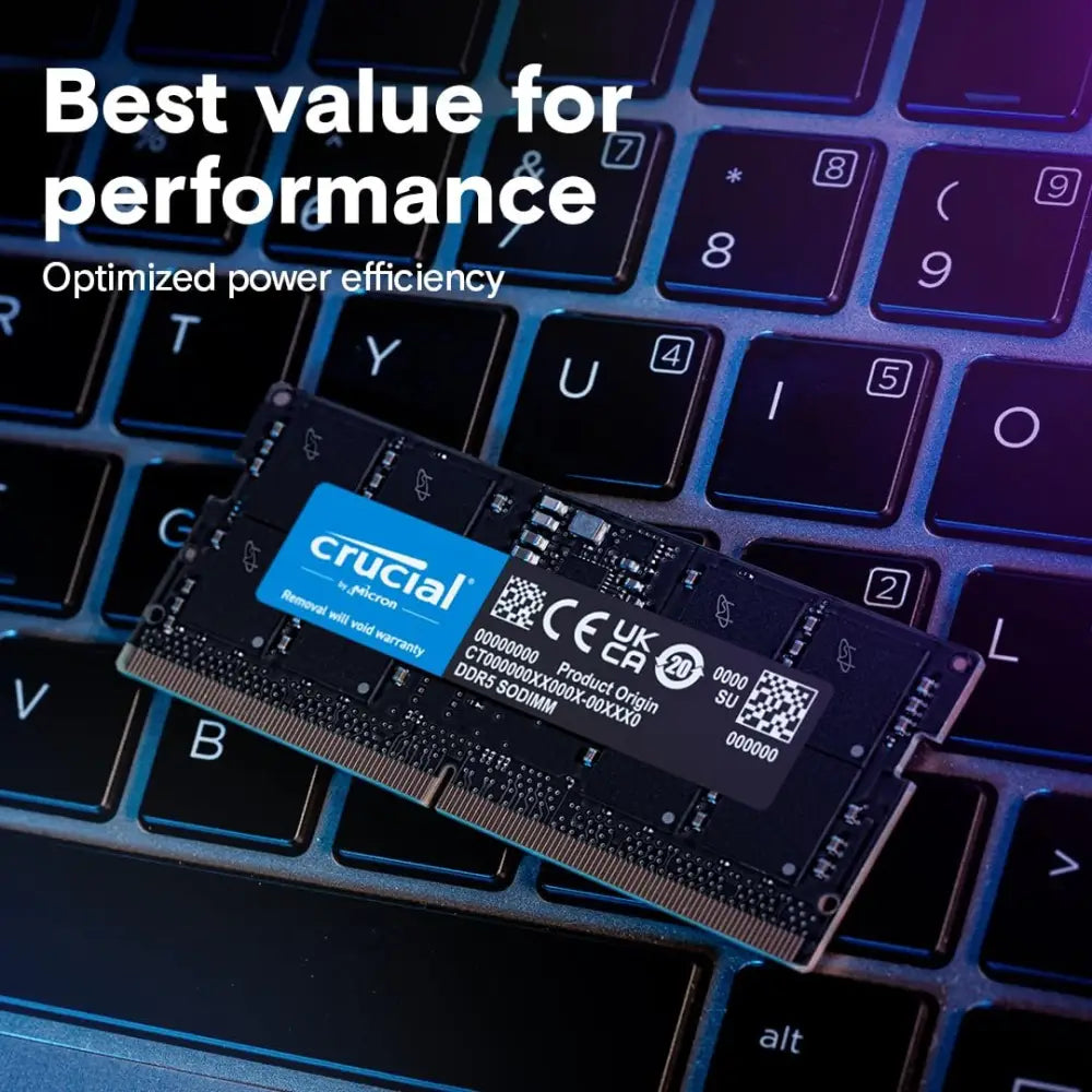 Crucial CT2K64G56C46S5 DDR5 RAM 128GB Kit (2x64GB) 5600MHz SODIMM CL46, Memory Module for Laptop/Notebook, Mini PC, High Performance RAM