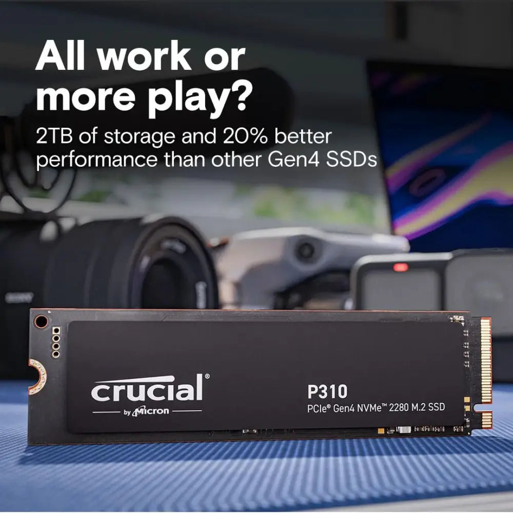 Crucial P310 2280 PCIe Gen4 3D NAND NVMe M.2 Internal Solid State Drive, 2TB