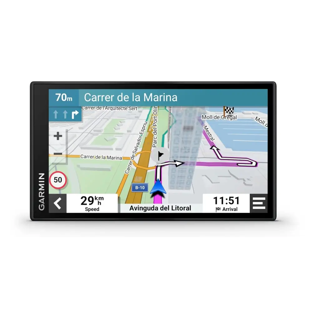 Garmin DriveSmart 66,GPS Sat Nav, 6" Display, Map Updates for UK, Ire and Full Europe, Live Traffic via app, Bluetooth Hands-Free Calling,Voice Commands/Smart Features