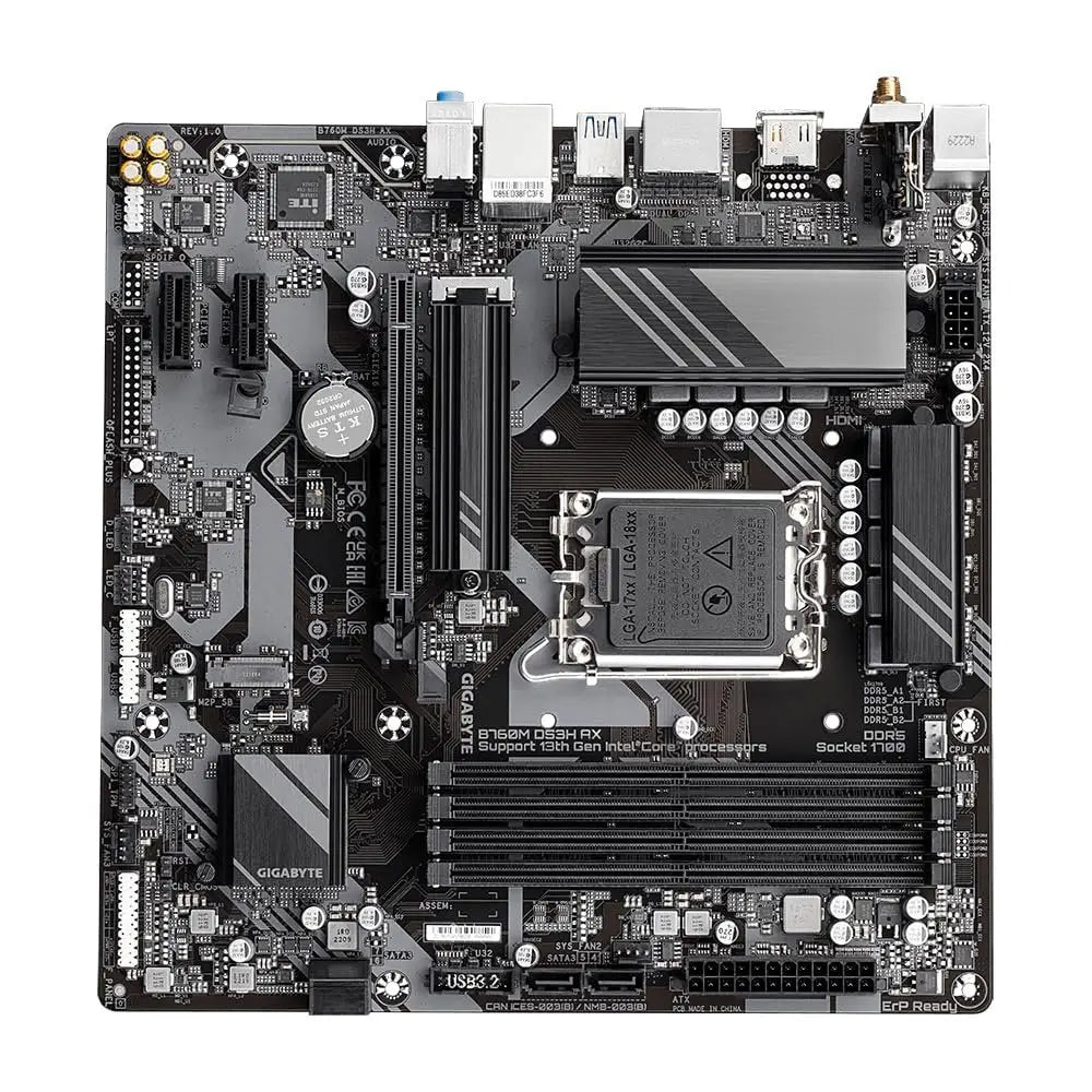 Gigabyte B760M DS3H AX Intel LGA 1700 mATX Motherboard