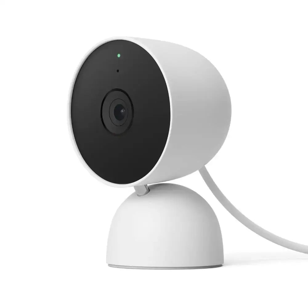 Google Nest Cam (Indoor with Cable) Surveillance Camera for Home - Intelligent Security Camera, Snow, GJQ9T, Snow, 1 Piece (Pack of 1)