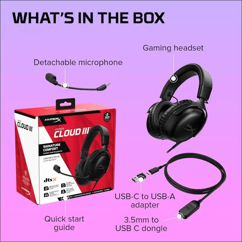 HyperX Cloud II – Gaming Headset for PC, PS5 / PS4. Includes 7.1 Virtual Surround Sound and USB Audio Control Box - Gun Metal