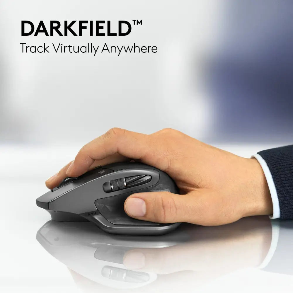 Logitech MX Master 2S Wireless Mouse, Multi-Device, Bluetooth or 2.4GHz Wireless with USB Unifying Receiver, 4000 DPI Any Surface Tracking, 7 Buttons, Fast Rechargeable,...