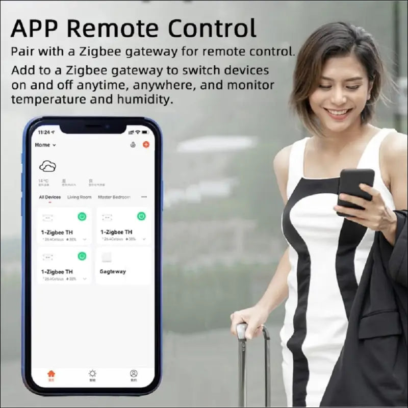MHCOZY Zigbee Temperature Sensor Controller with Waterproof Probe, Tuya App Remote 16A Smart Switch (Tuya Zigbee Hub Required)