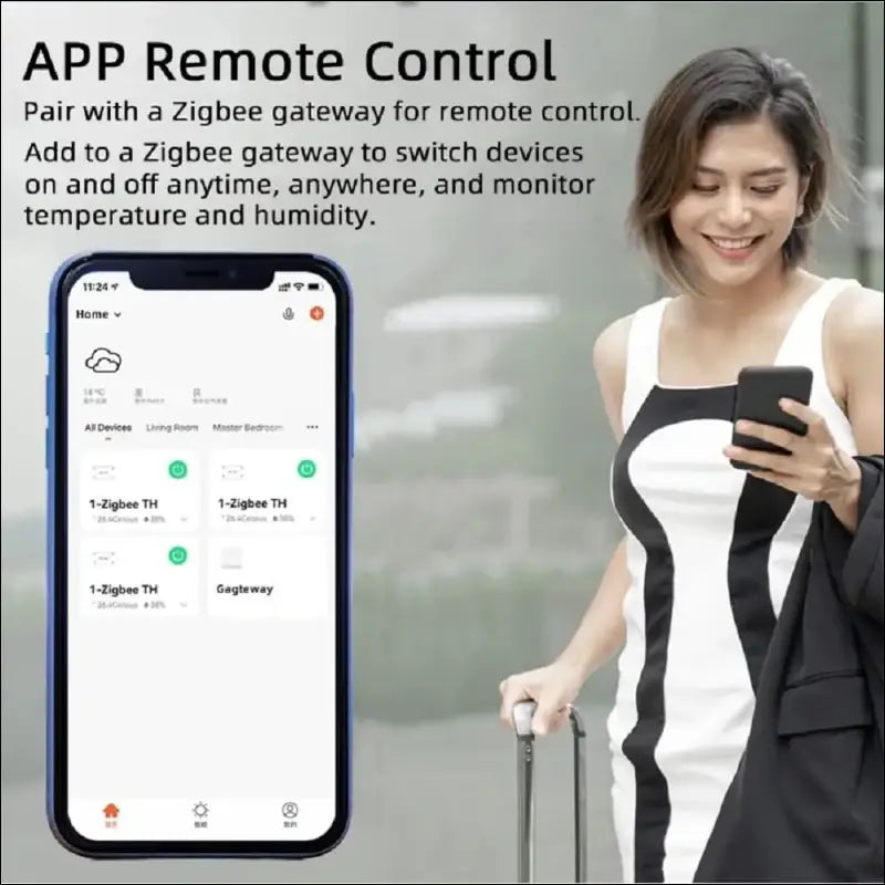 MHCOZY Zigbee Temperature Sensor Controller with Waterproof Probe, Tuya App Remote 16A Smart Switch (Tuya Zigbee Hub Required)