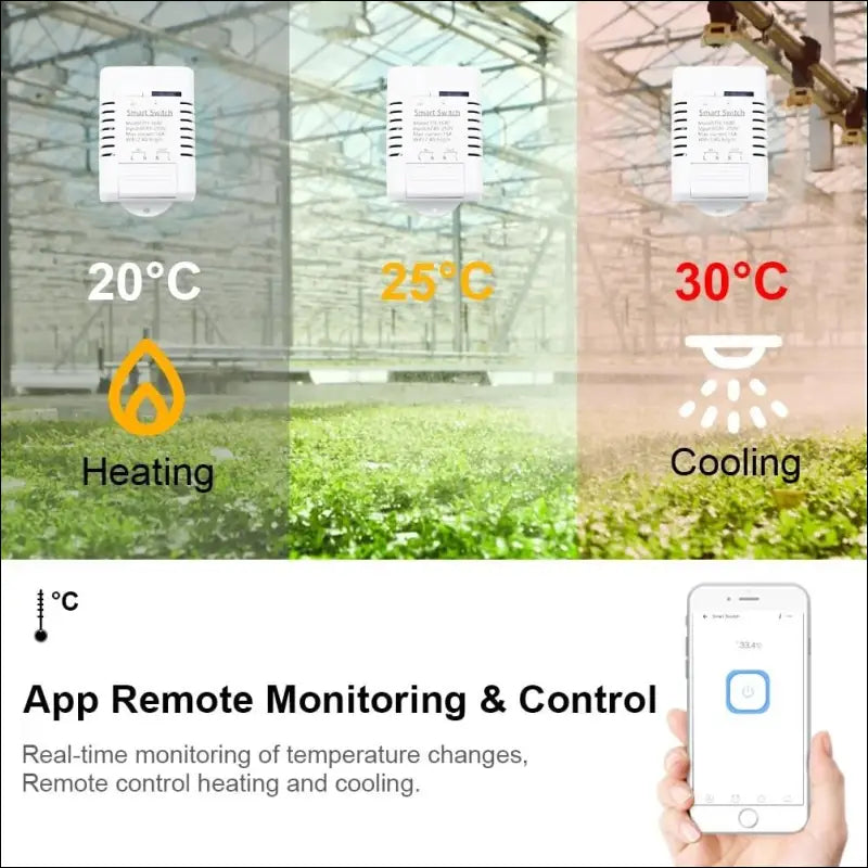 MHCOZY Zigbee Temperature Sensor Controller with Waterproof Probe, Tuya App Remote 16A Smart Switch (Tuya Zigbee Hub Required)