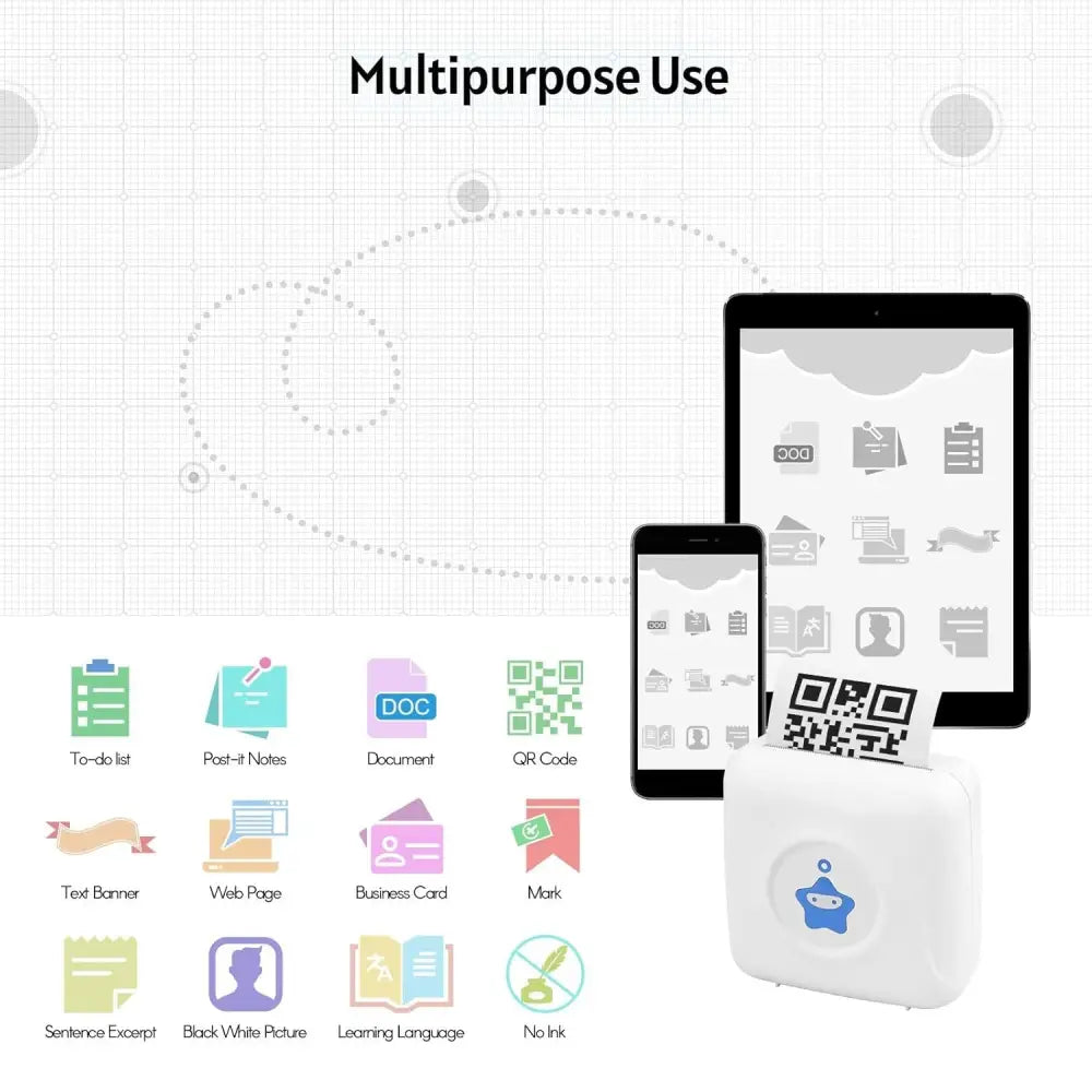 Mini Mobile Photo Printer - Bluetooth