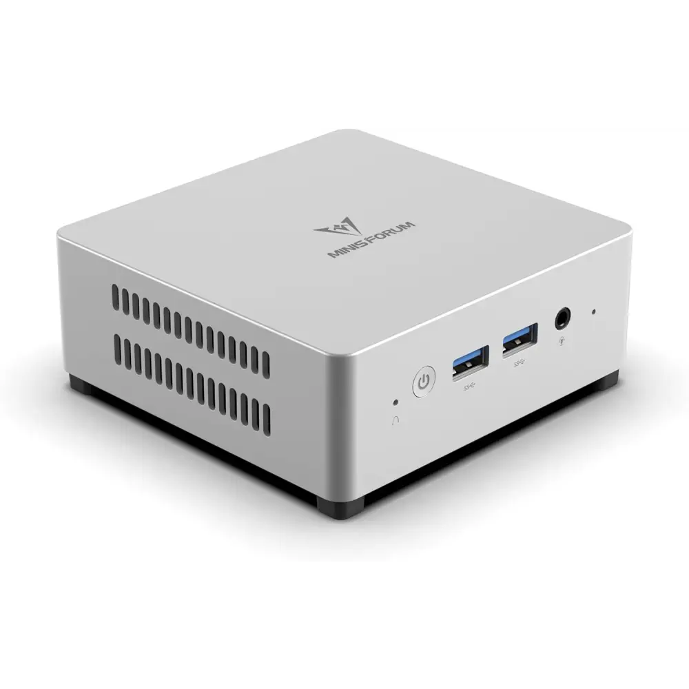 MINISFORUM Mini PC UN100L Intel 12th Gen Alder Lake- N100,16 GB LPDDR5 RAM 512 GB PCIe SSD Desktop PC 4K Triple Display