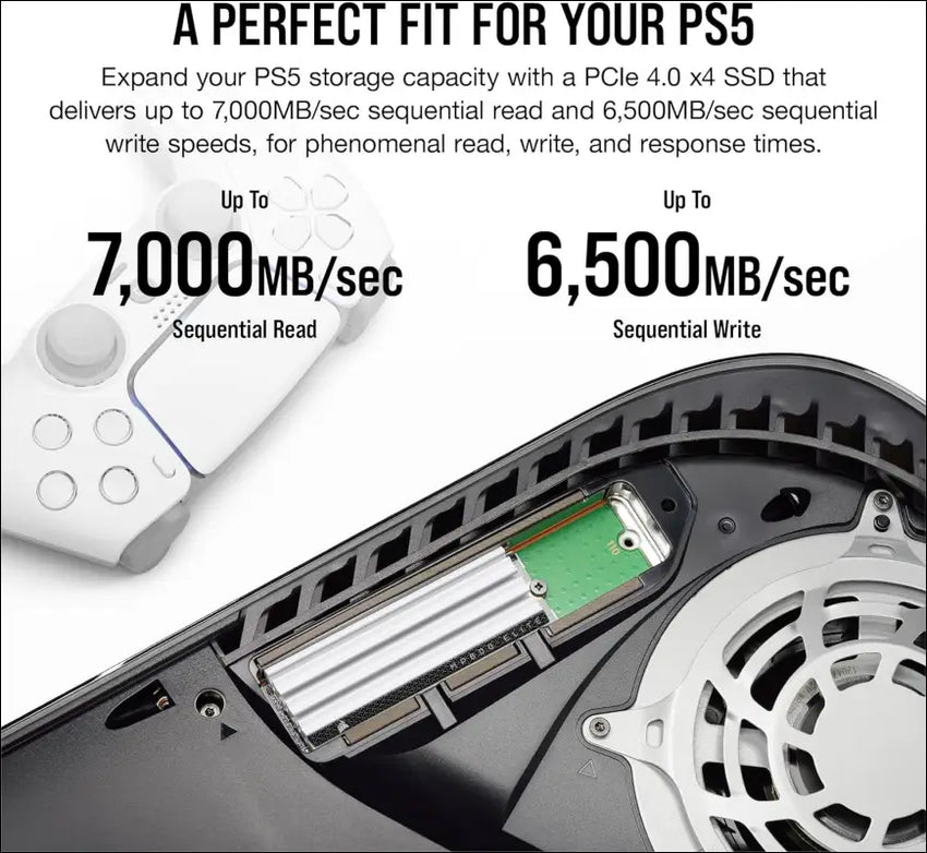 MP600 Elite 1TB M.2 Pcie Gen4 X4 Nvme SSD – Optimised for PS5 – Included Heatsin