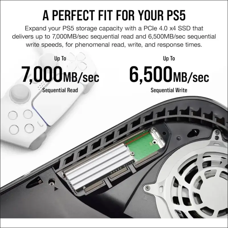 MP600 Elite 1TB M.2 Pcie Gen4 X4 Nvme SSD – Optimised for PS5 – Included Heatsin