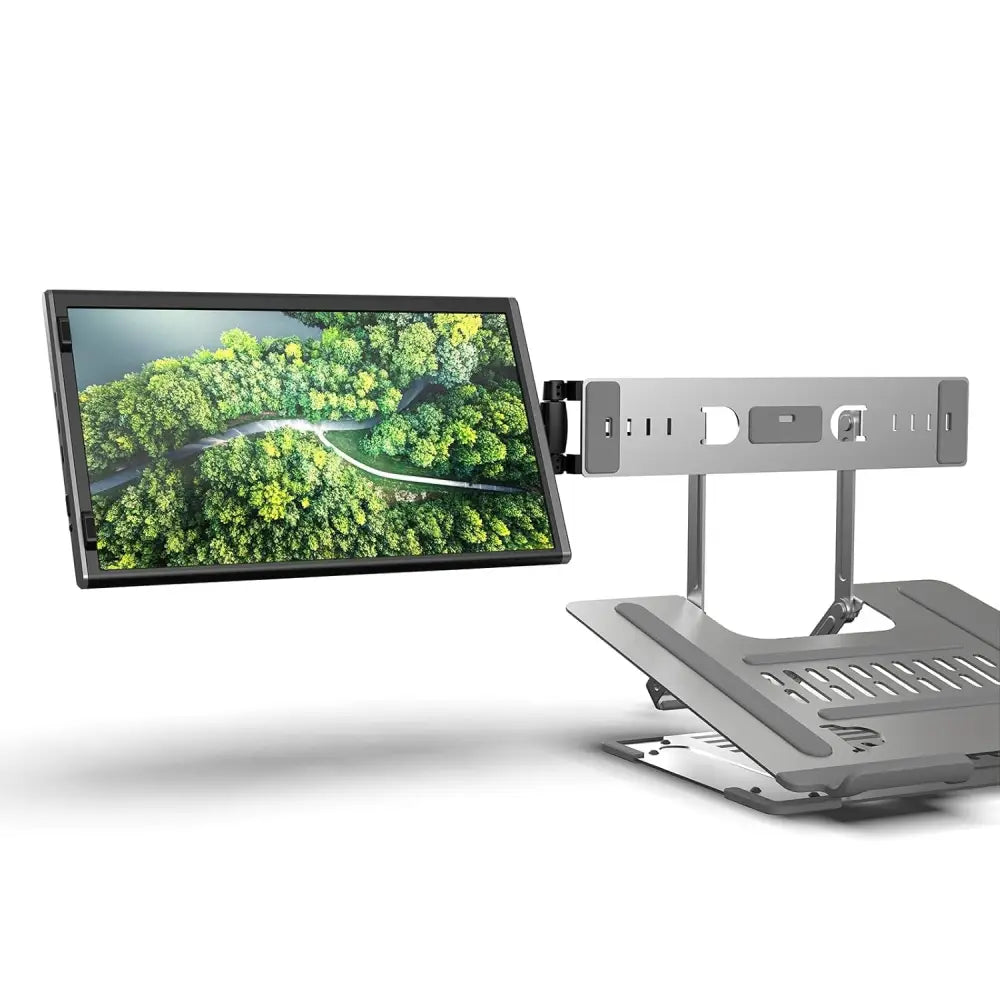 Naievear Portable Monitor, 11.6/14.1 Inch 1920 x 1080 Full HD Dual Monitor Screen Extender with HDMI/Type-C/USB-C Plug and Play, for Laptop PC/Mac/Phone (Clips)