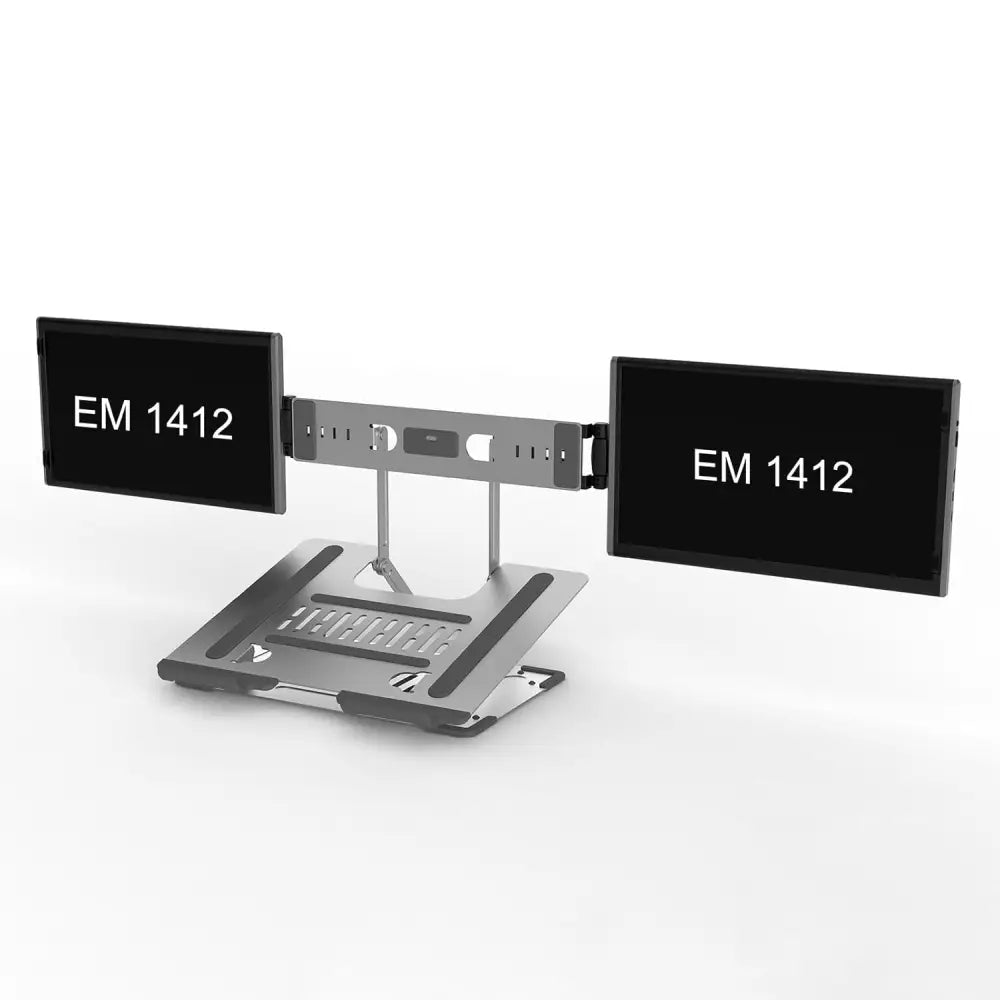 Naievear Portable Monitor, 11.6/14.1 Inch 1920 x 1080 Full HD Dual Monitor Screen Extender with HDMI/Type-C/USB-C Plug and Play, for Laptop PC/Mac/Phone (Clips)