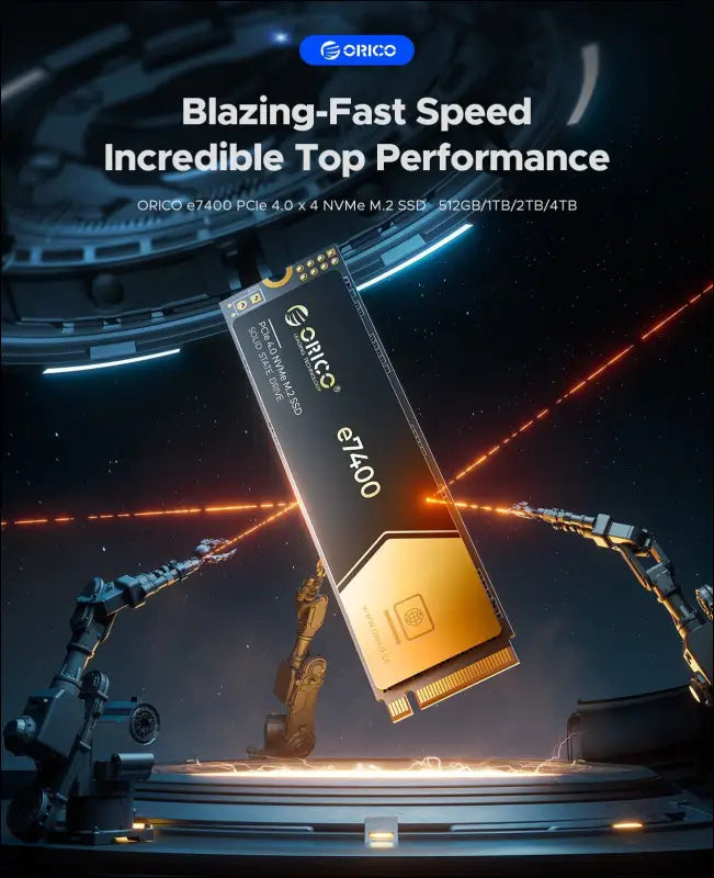ORICO E7400 PCIe4.0 M.2 NVMe SSD 7400MB/S Internal Solid State Drive 2TB 4TB AU