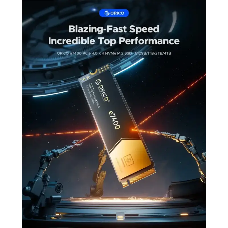 ORICO E7400 PCIe4.0 M.2 NVMe SSD 7400MB/S Internal Solid State Drive 2TB 4TB AU