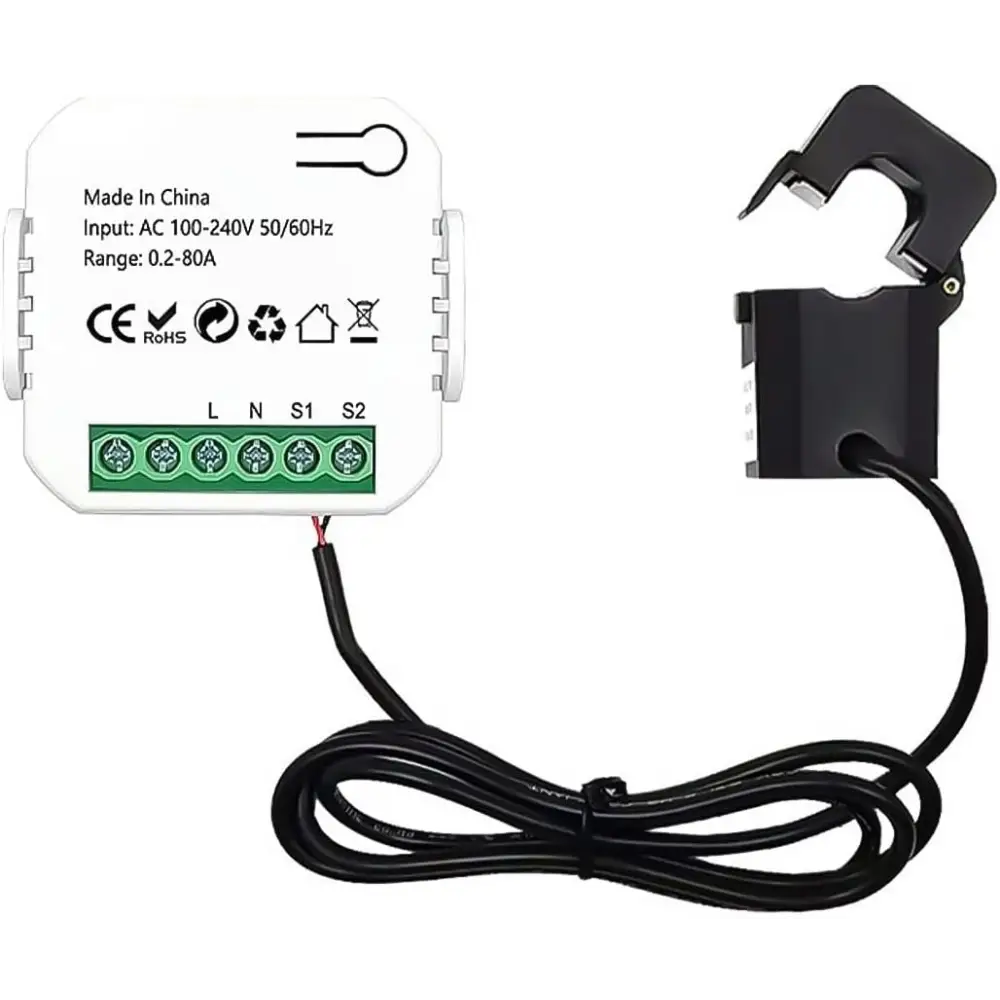 POFET Smart Meter Energy Monitor WiFi Electricity Usage Monitor 80A Compatible with Tuya Smart Life