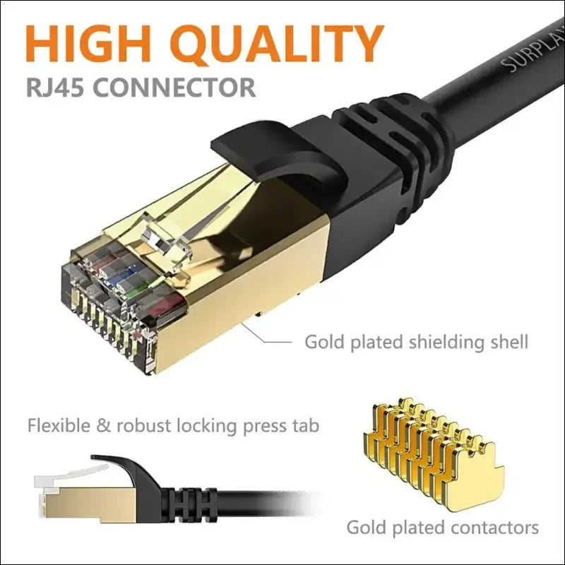 Professional Series Cat 8 Ethernet Cable Network Cord High Speed 40Gbps 2000Mhz