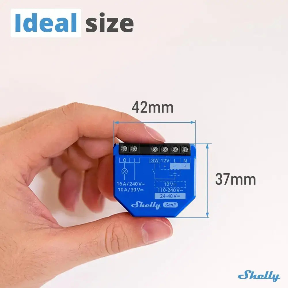 Shelly 1 Gen3-2 Pack WiFi Smart Switch Relay with Dry Contact Light Switch Home Automation Compatible with Alexa & Google Home iOS Android App No Hub Required