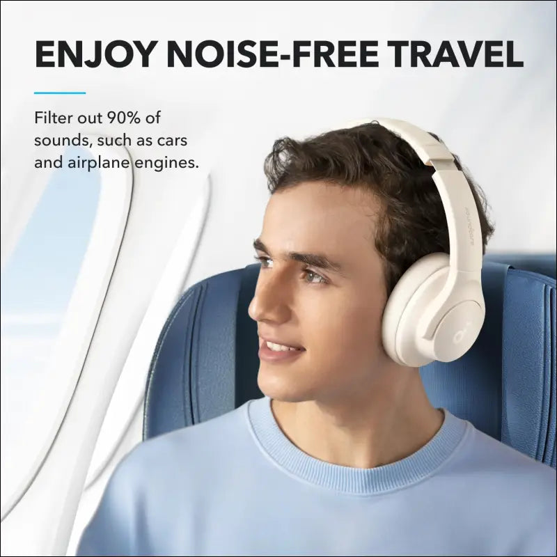 Soundcore by Anker Q20i Hybrid Active Noise Cancelling Headphones Wireless Over-Ear Bluetooth 40H Long ANC Playtime