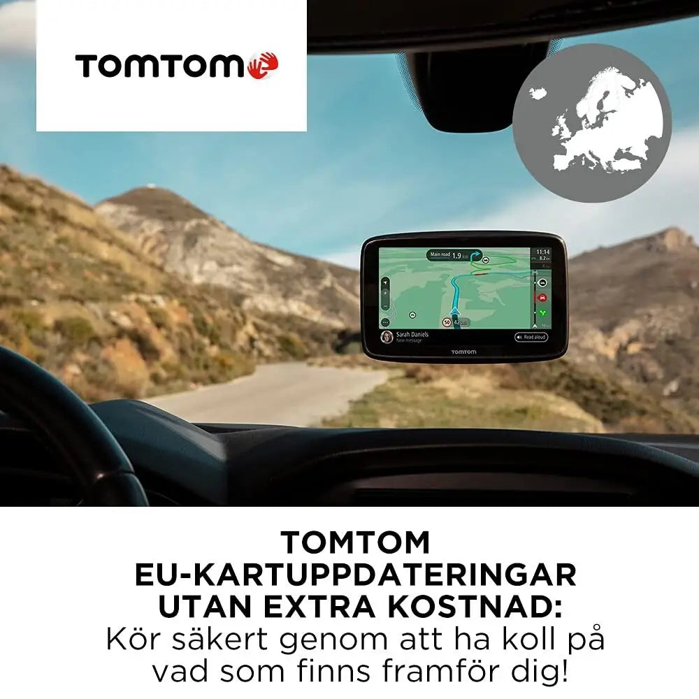 TomTom Car Sat Nav GO Classic (6 Inch, with Traffic Congestion and Speed Cam Alert Trial Thanks to TomTom Traffic, EU Maps, Updates via WiFi, Integrated Reversible Mount)