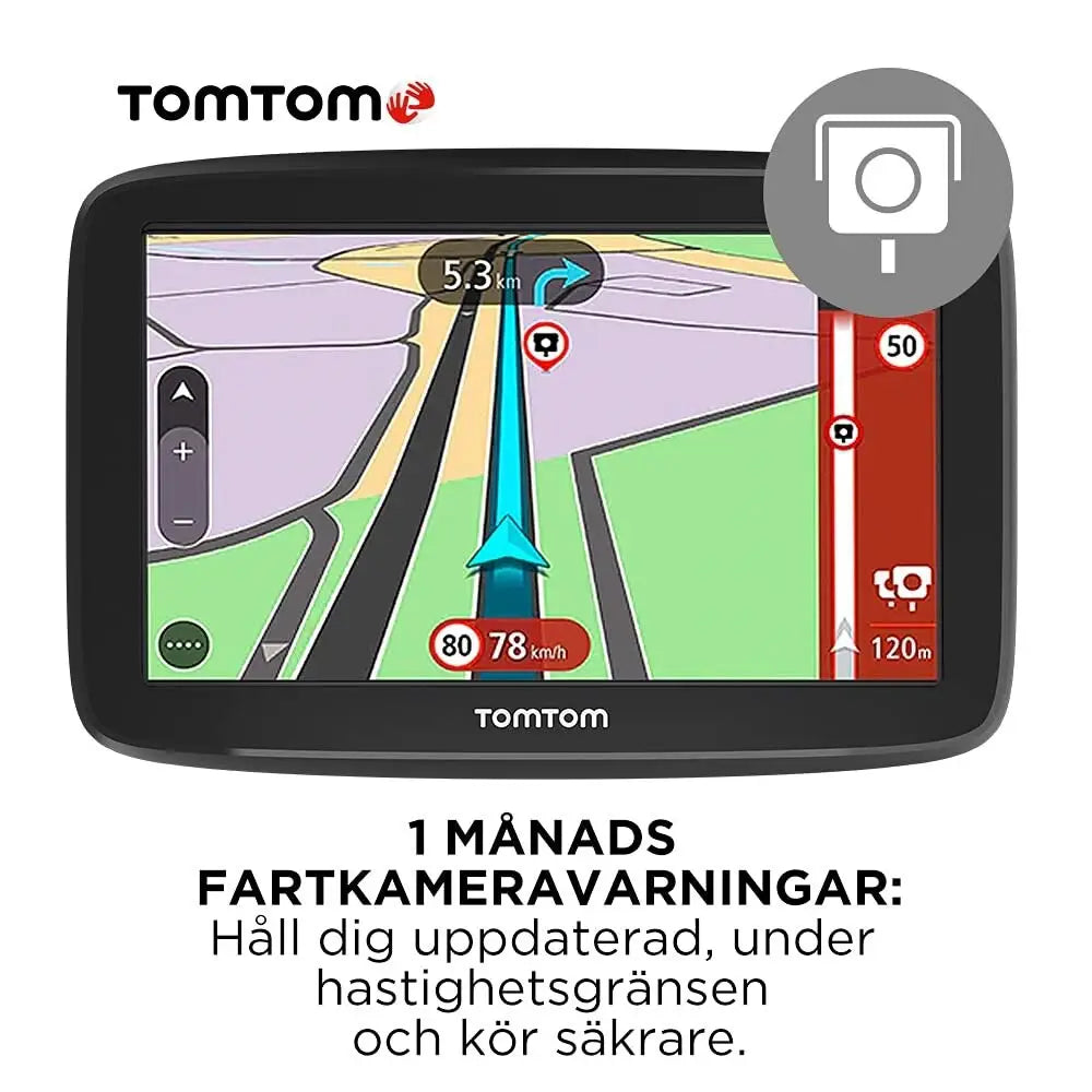 TomTom Car Sat Nav GO Classic (6 Inch, with Traffic Congestion and Speed Cam Alert Trial Thanks to TomTom Traffic, EU Maps, Updates via WiFi, Integrated Reversible Mount)