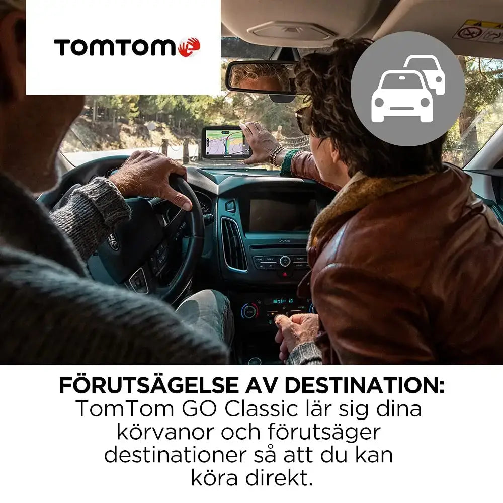 TomTom Car Sat Nav GO Classic (6 Inch, with Traffic Congestion and Speed Cam Alert Trial Thanks to TomTom Traffic, EU Maps, Updates via WiFi, Integrated Reversible Mount)