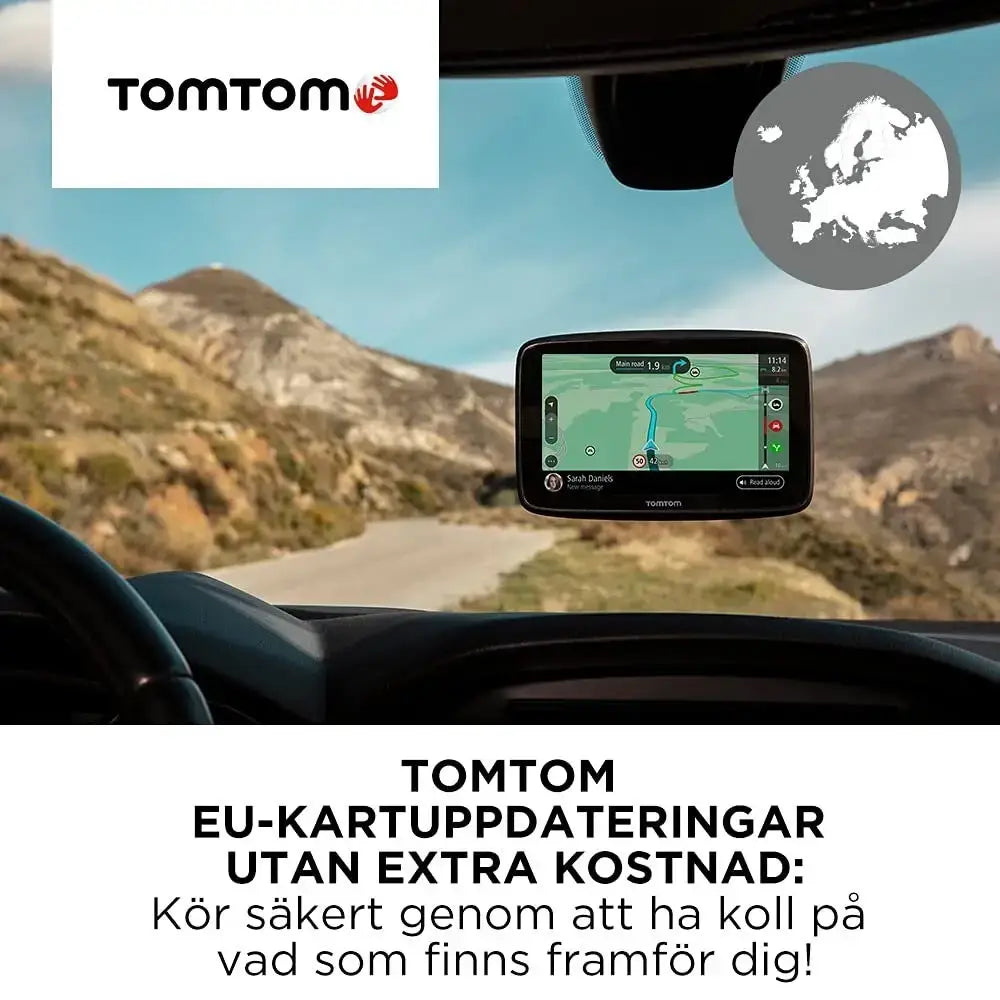 TomTom Car Sat Nav GO Classic (6 Inch, with Traffic Congestion and Speed Cam Alert Trial Thanks to TomTom Traffic, EU Maps, Updates via WiFi, Integrated Reversible Mount)